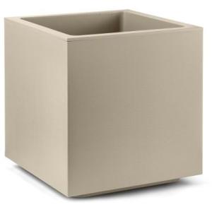 VASE CUBIQUE MATHERIA 40CM GREIGE