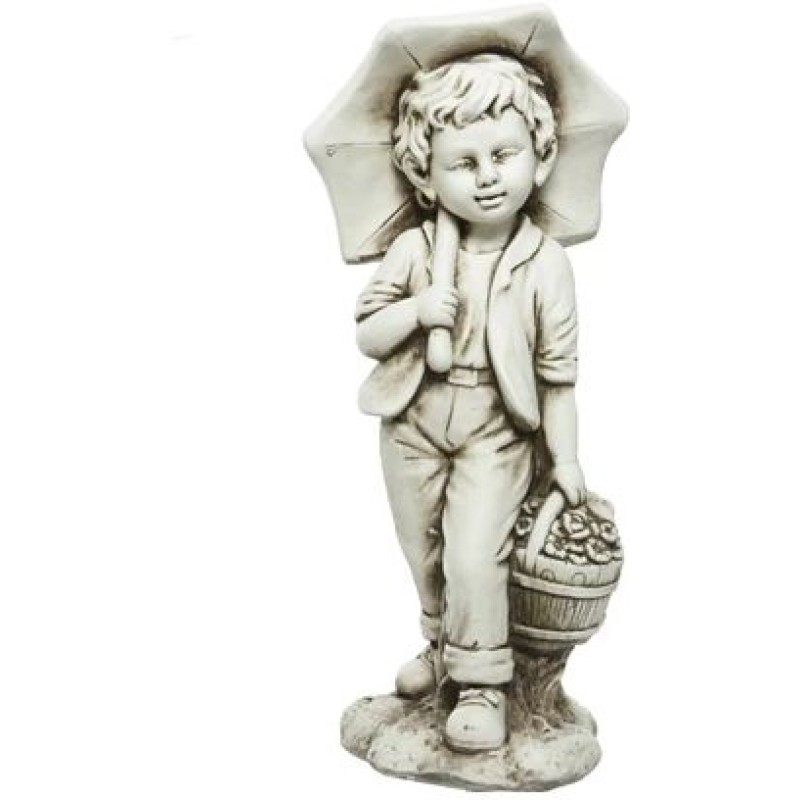 STATUE POLYMAGNESIUM ENFANT PEINTURE VAPORISEE EXT