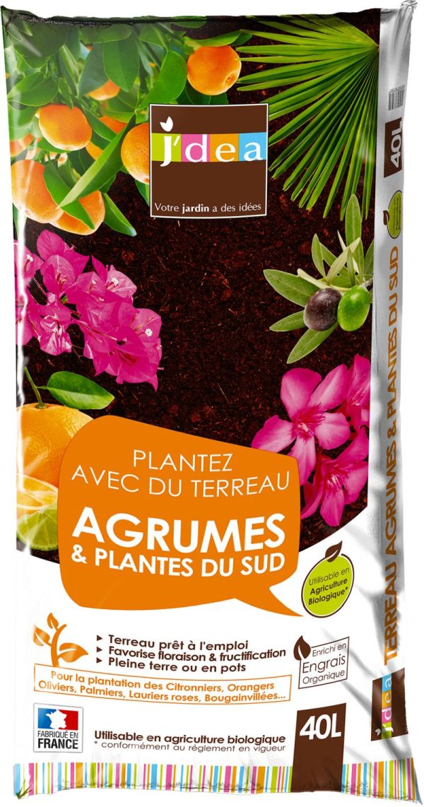 TERREAU AGRUMES ET PLANTES DU SUD 40L