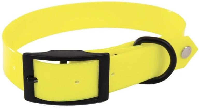 COLLIER BIOTHANE 25-55 JAUNE PVC