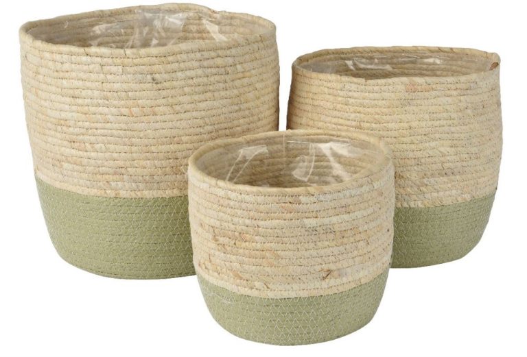 CACHE POT CORDE DE PAPIER D20 CM