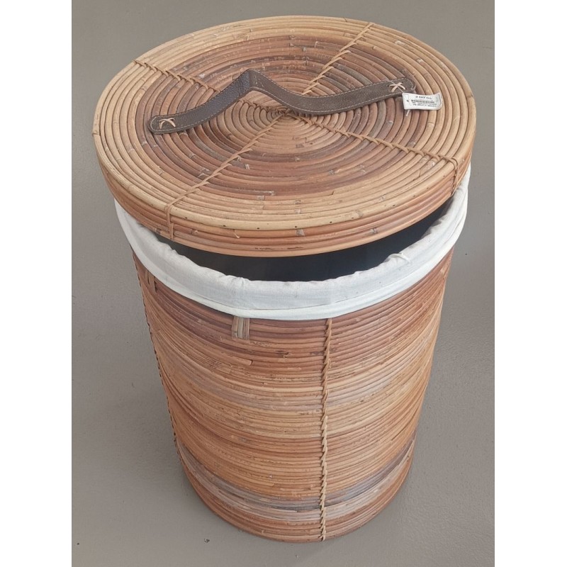 PANIER A LINGE BAMBOU + COUVERCLE