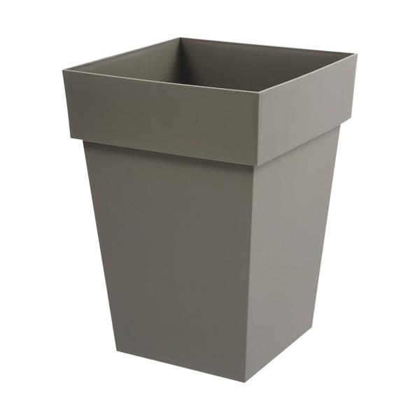 POT TOSCANE CARRE 51L 39 X39X53 TAUPE