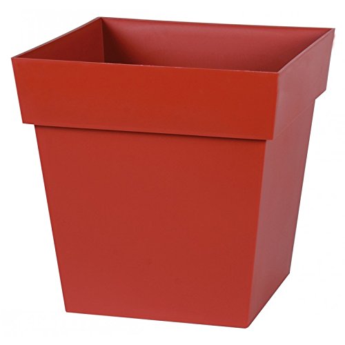 POT TOSCANE CARRE 22L 32X32 ROUGE RUBIS