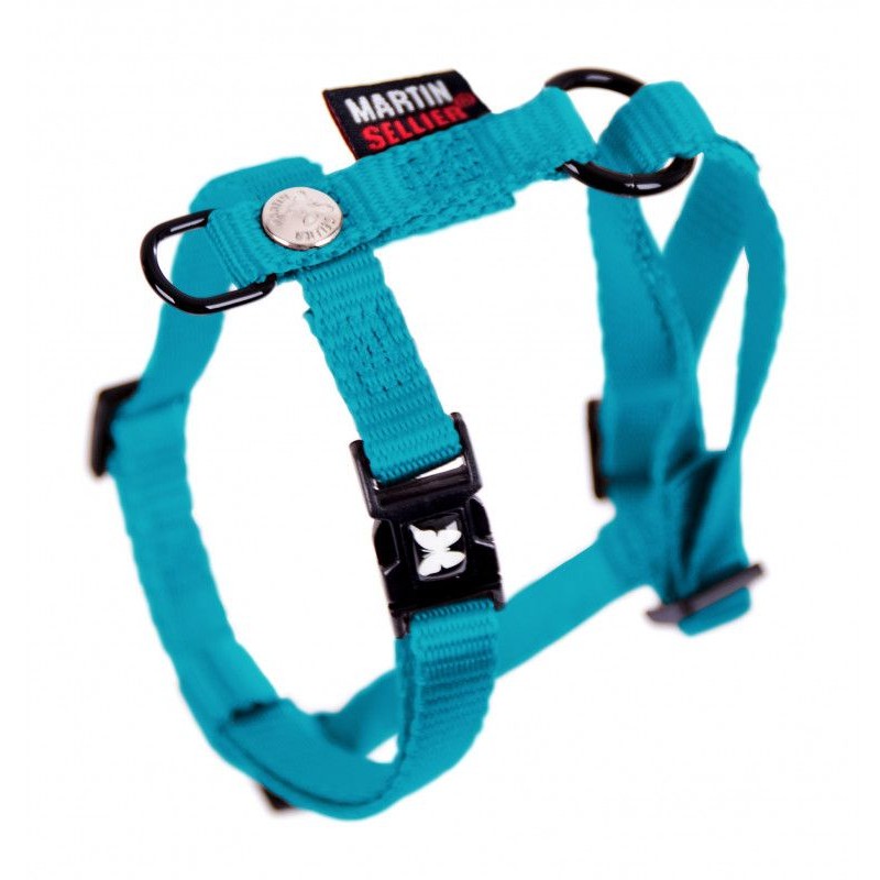 HARNAIS NYLON REGLABLE 10-25/35 TURQUOISE