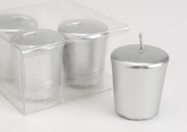 LOT 4 BGIES VOTIVE ARGENT 4.6X5