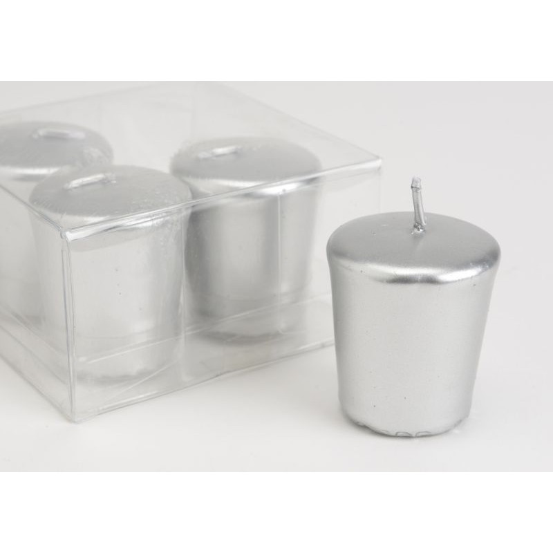 LOT 4 BGIES VOTIVE ARGENT 4.6X5