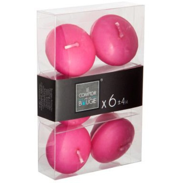 BOUGIE FLOTANTE FUCHSIA X6