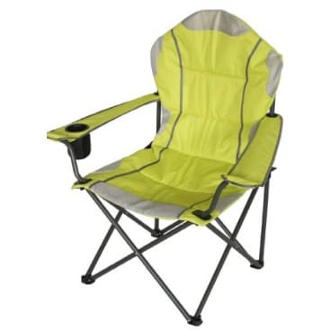 FAUTEUIL CAMPING LUXE PLIANT VERT/GRIS