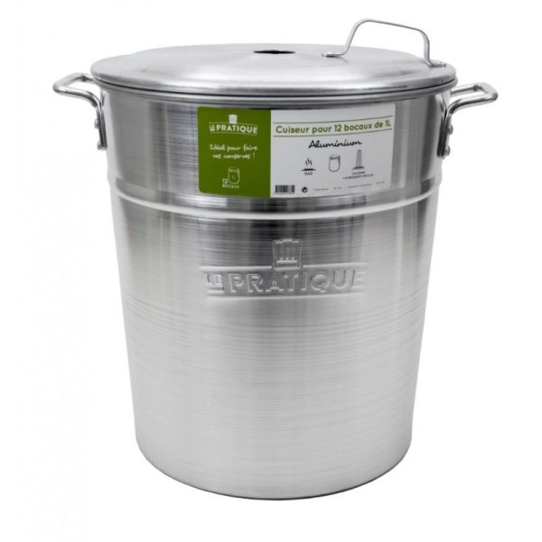 CUISEUR ALUMINIUM 40L 12 BOCAUX 1L