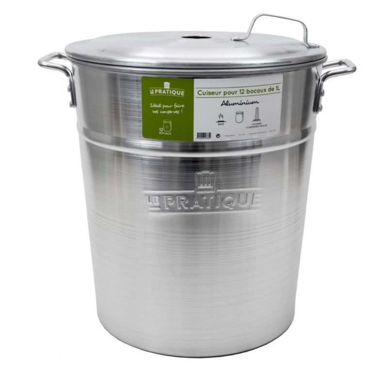 CUISEUR ALUMINIUM 40L 12 BOCAUX 1L