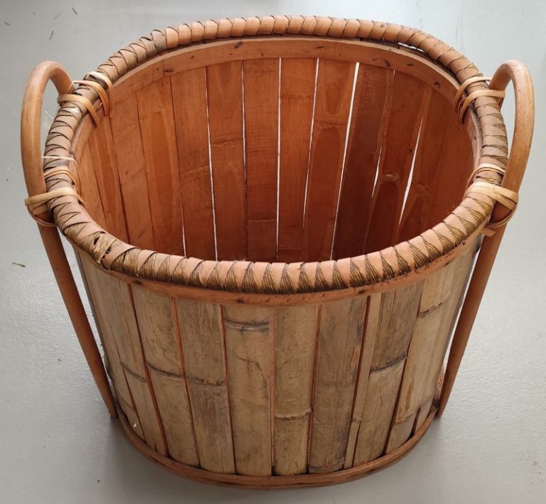 PANIER BAMBOU OVAL 42X36 h48CM