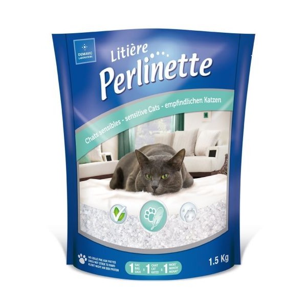 LITIERE PERLINETTE CHATS SENSIBLES 1.5KG