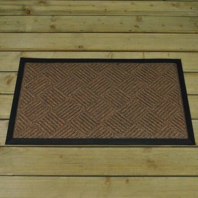 PAILLASSON A CARREAU EN CHATAIGNE 75X45CM