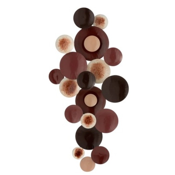 DECO MURALE CERCLE METAL BORD BL MAR 130X62X8 CM