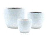 CACHE POT 20X17CM CERAMQIUE EMAILLE BLANC