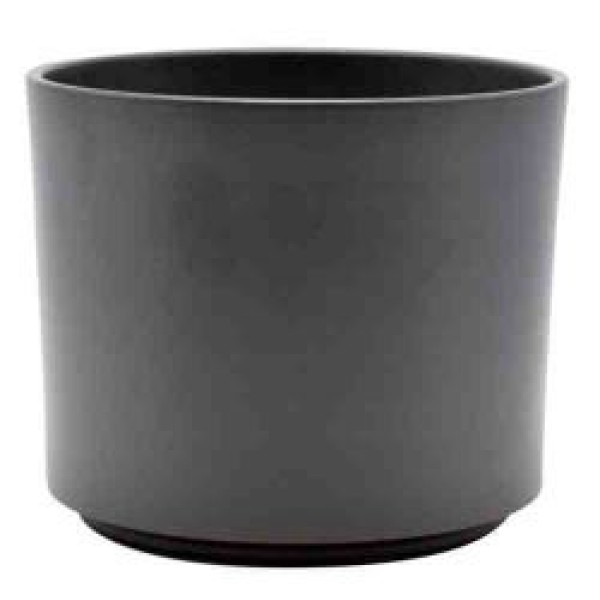 CACHE POT CERAMIQUE MAT NOIR GULIA D7 H6CM
