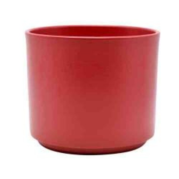 CACHE POT CERAMIQUE ROUGE MAT D12,5 H11 CM