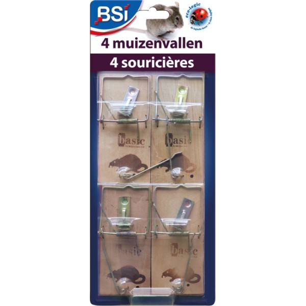 PIEGES A SOURIS BOIS X4