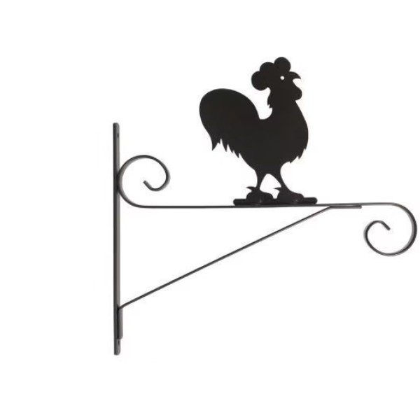 PATERE FER PLAT COQ 35CM ANTHRACITE
