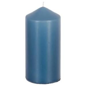 BOUGIE PILLIER CORDE 6.5X11.5CM BLEU FONCE