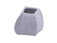POT CARRE BLANC MAT CERAMIQUE