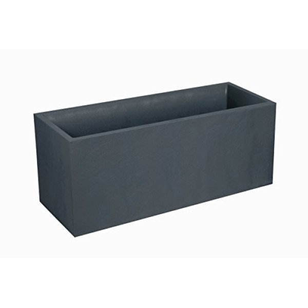 JARDINIERE VOLCANIA 99.5X39X43 GRIS GALET