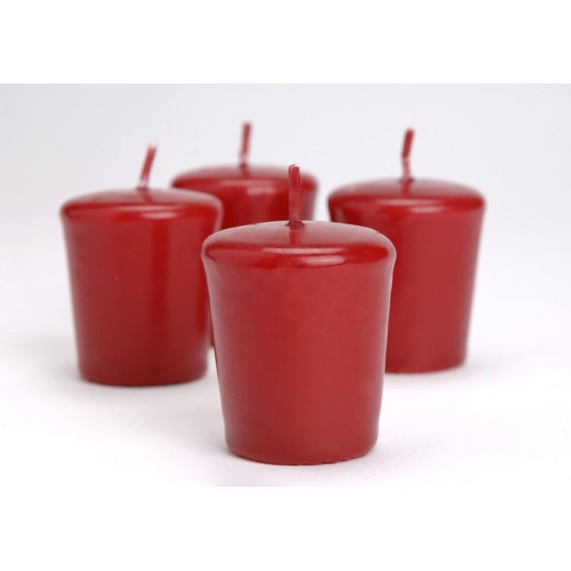 LOT 4 BOUGIES VOTIVE ROUGE