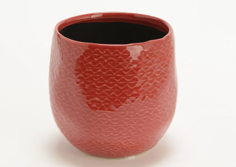 CACHE POT TROTTER ROUGE D12
