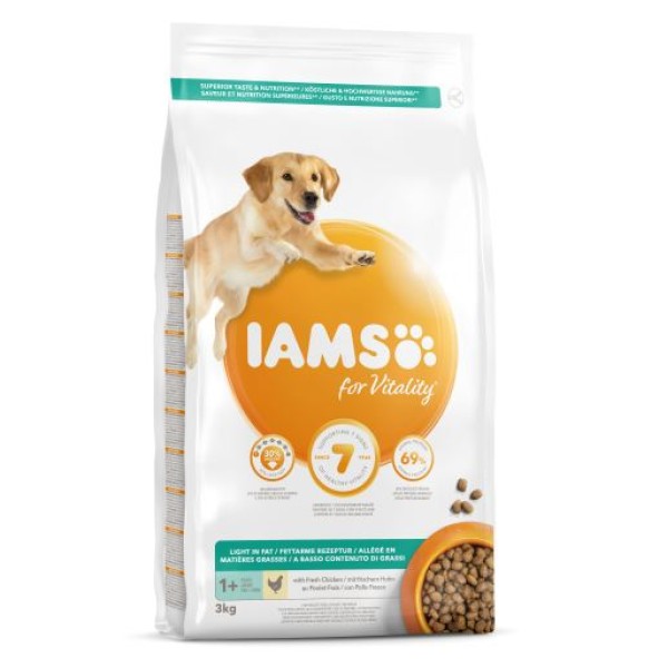 CHIEN ADULTE PETITE/MOYENNE RACE LIGHT 3KG