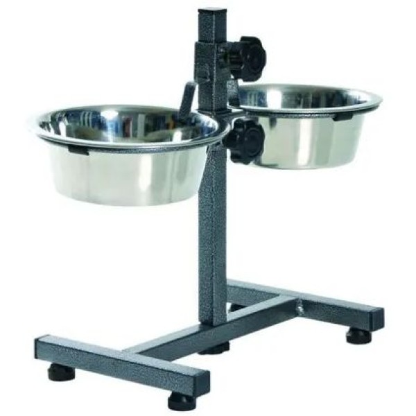 BAR CHIEN EN ACIER INOXYDABLE/METAL 2X0.75L