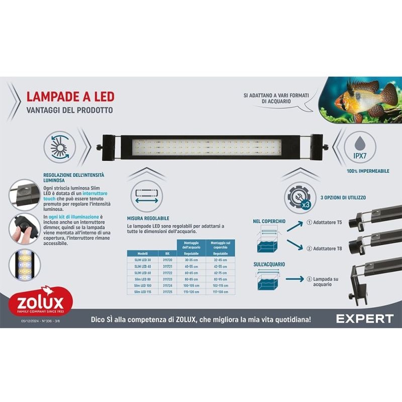 RAMPE SLIM LED AQUAYA 60 CM