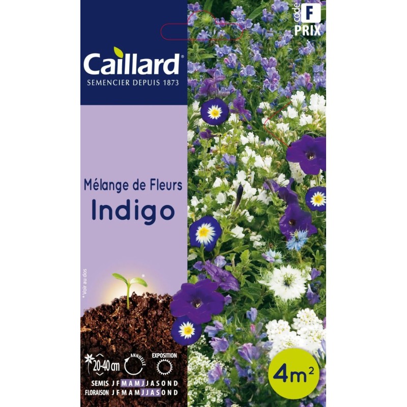 MELANGE DE FLEURS INDIGO 4M2