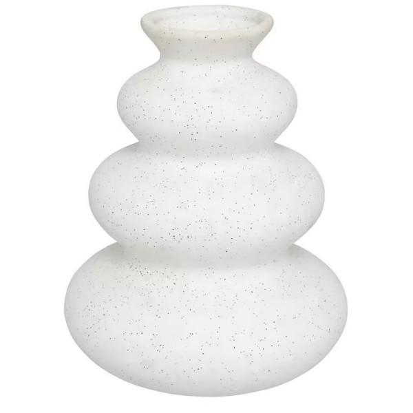 CACHE POT CERAMIQUE SABLE OLM BLANC H20CM