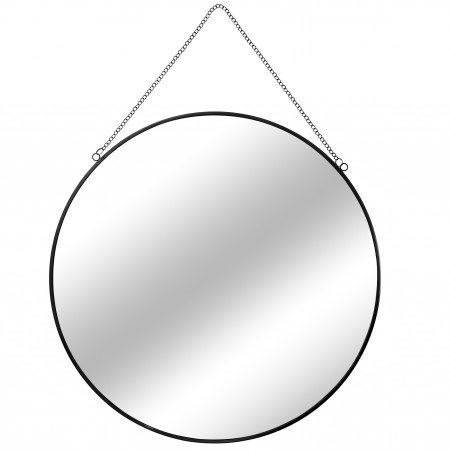 MIROIR ROND METAL CHAINE DIAMETRE 24 CM