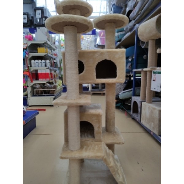 ARBRE A CHAT MULTI NIVEAUX BEIGE 40X40X125 CM