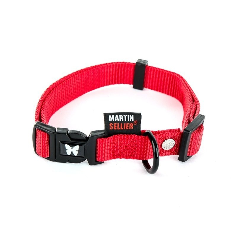 COLLIER NYLON REGLABLE 16-30/45 ROUGE