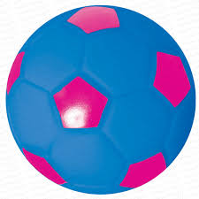 BALLE DE FOOT BLEU/ROSE LATEX