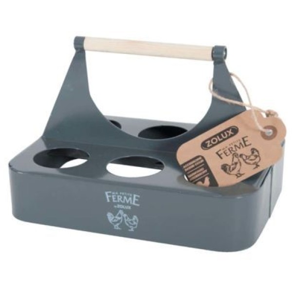 PORTE OEUFS METAL ARDOISE