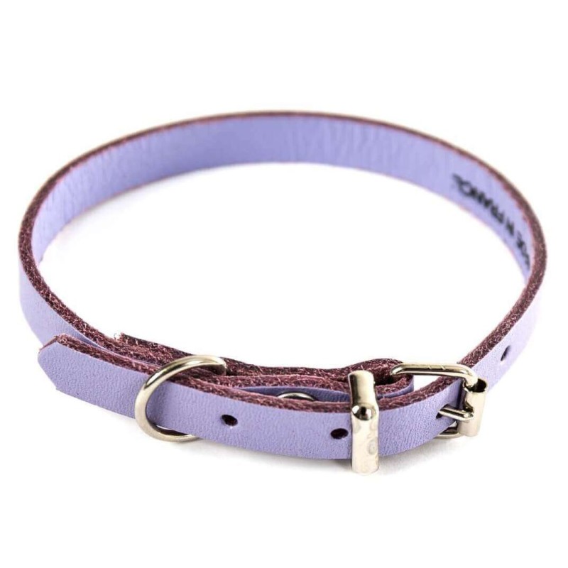 COLLER CUIR 18-45CM BLEU