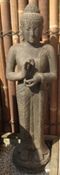 BOUDDHA DEBOUT PIERRE RECONSTITUEE 53 CM