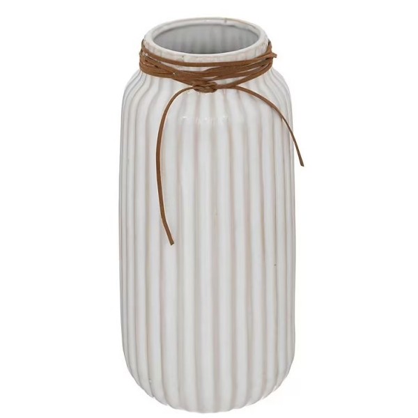 VASE CERAMIQUE REAC CAF BLANC H28.5CM
