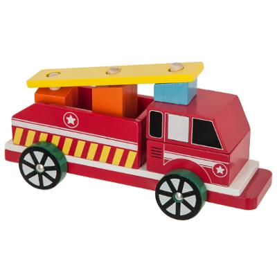 CAMION DE POMPIER EN BOIS