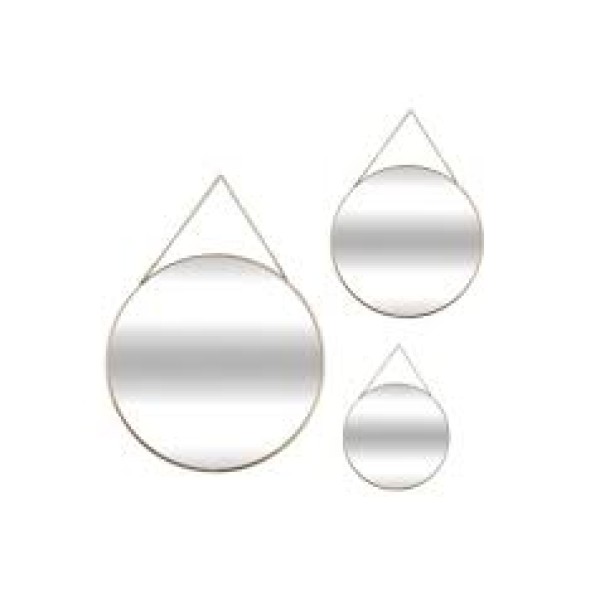 MIROIR ROND METAL CHAINE DIAMETRE 20 CM