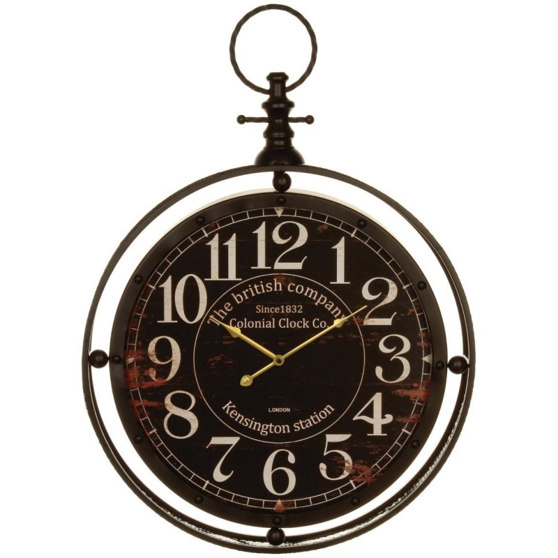HORLOGE METAL GOUSSET NOIR D60