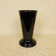 VASE PORCELAINE DROIT H29CM DIAM 15.50CM NOIR