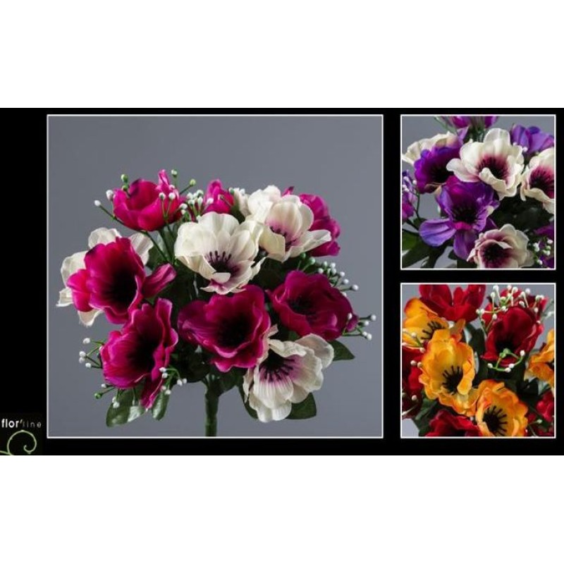 PIQUET DE COQUELICOT FLEURETTES 9 TIGES H24CM