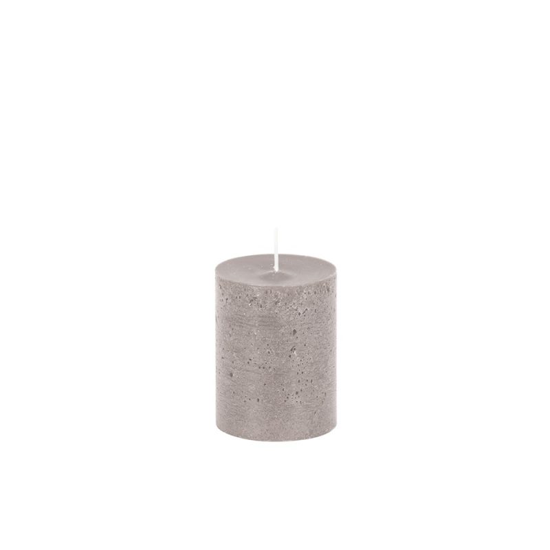 BOUGIE GRANIT CYLINDRE 70X90MM LIN/ BOIS PR