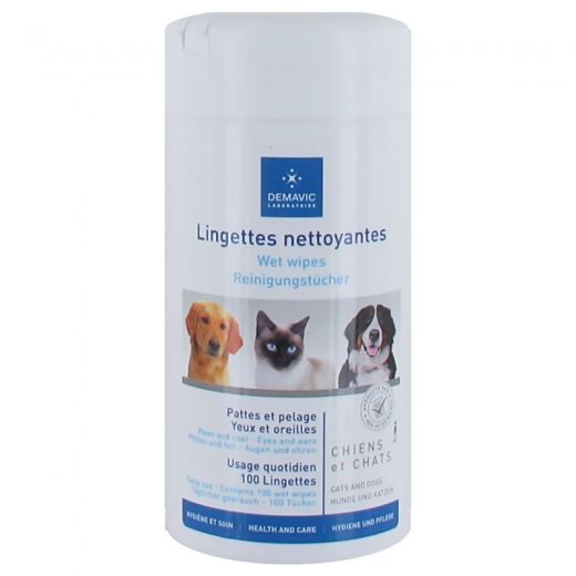 LINGETTES NETTOYANTES CHIENS CHATS *100