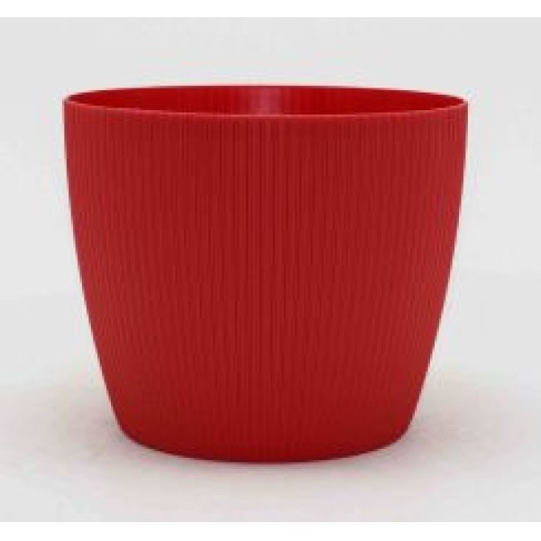 CACHE-POT JUMPER ROUGE LEANA D21 H18CM